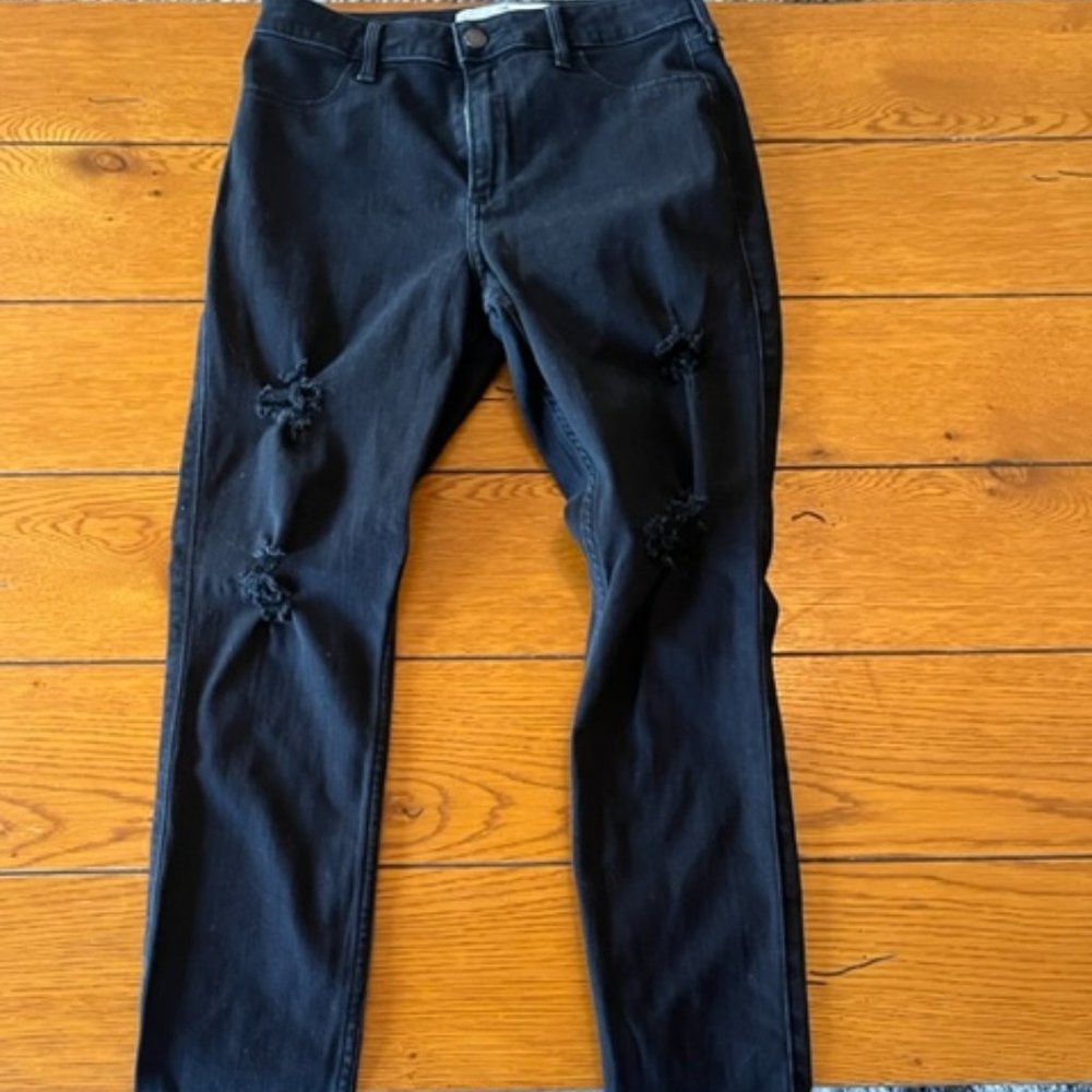 Black ripped jeans from hollister